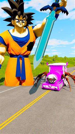 FUNNY AND CRAZY CARS VS GOKU #shorts | Smash Drive