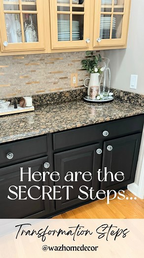 MICHELLE | Neutral Modern Home on Instagram: "No Sanding involved in this transformation!! Comment LINK for all products! Save and Follow for more! Steps below 👇🏻 -Clean surfaces very well. -Apply two coats of liquid wood. I used Retique It light Wood Color. -Apply two coats of stain. I used Varathane black gel stain. - Apply two coats of polyurethane. I used Varathane matte polyurethane. #sanding #liquidwood #budgetfriendly #diyhome #diyideas #diyproject #beforeandafter #transformation #stain