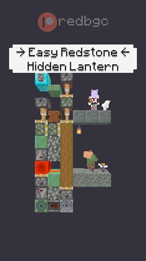 Easy #Redstone Hidden Lantern in #Minecraft! #minecraftmemes #gaming #shorts