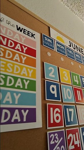 Preschool Homeschool Classroom Calendar Colorful Hadley Designs Posters Kids Toddlers Early Learning