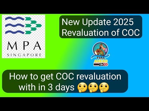 Singapore (MPA) COC revalidation process in 10 min. (New update enforced from 01.01.2025).#seaman