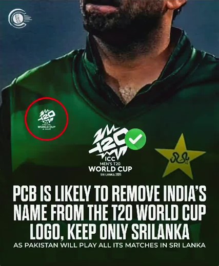 PCB is likely to remove India’s name from the T20 World Cup logo and keep only Sri Lanka’s name, as Pakistan will play all its matches in Sri Lanka. #PAKvSL #Pakistan #India #cricket #t20worldcup2026