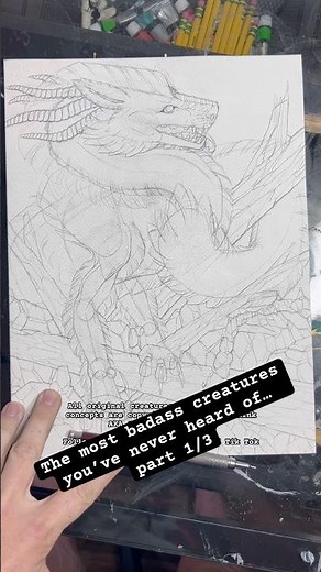 How to draw mythical creatures… #lineart #sketch #author #creature #pencildrawing
