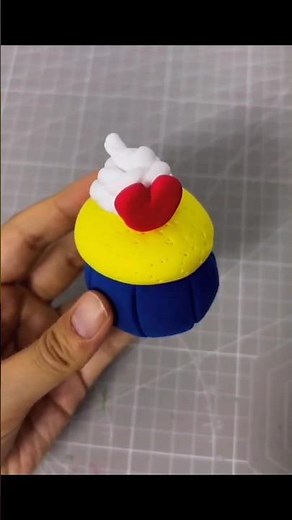 DIY - How to make delicious "Cupcake"🧁 out of Clay #diy #shorts