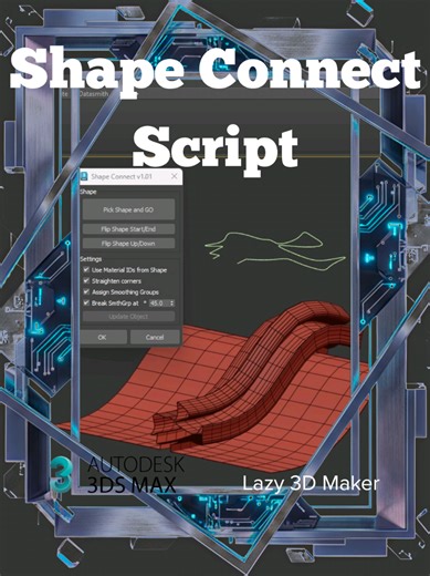 How to use Shape Connect Script in 3ds Max. 3DS Max Autodesk and Corona Renderer Tutorial. 3D Modeling Tutorial Tips and Tricks. Contact me if you want to learn how to make Realistic 3d Scene. 🧑‍🎓Learn: -Interior and exterior design. -3D Modeling and texturing. -Architecture and building modeling. -3ds Max Tips and Tricks -How to speed up your Workflow 👍Follow me to get more Contents 😁 📱 Instagram: Lazy 3D Maker 📸 Facebook: Lazy 3d maker 📺 Youtube: Lazy 3D Maker ✈️ Telegram: Lazy 3D Maker