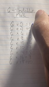 Never forget your 6 Timetables Again #math #timetable #fblifestyle 😏 | Professor_1o1