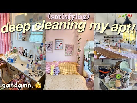 EXTREME DEEP CLEANING MY APARTMENT! *satisfying* this is the motivation u need (life refresh✨)