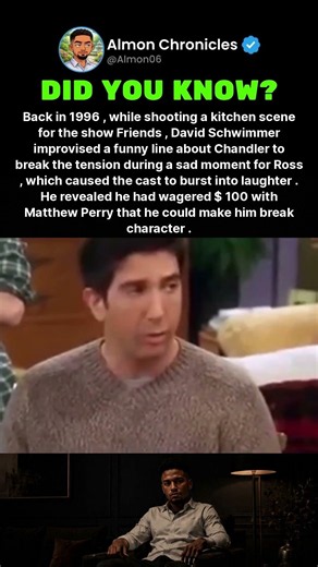 Back in 1996, while shooting a kitchen scene for the show Friends, David Schwimm...