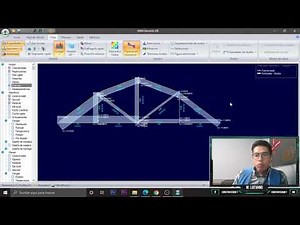 Análisis de Estructuras | Armadura 3 | Reacciones en apoyos y fuerzas en elementos | RAM Elements v8