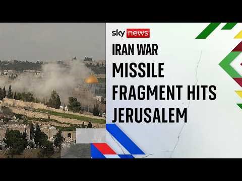 Sky News witnesses missile fragment hitting Jerusalem's Old City