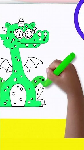 Drawing a DRAGON Step by Step 🐲 Drawing for Kids | Lingokids #Shorts