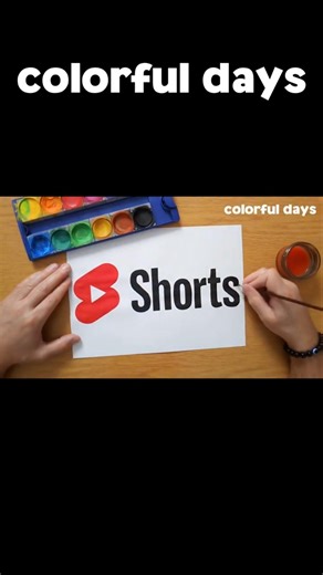 YouTube Shorts logo painting