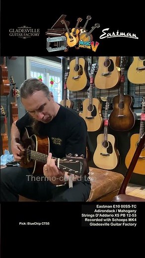 Eastman Thermo-Cured top vs Varnish finish BlueChip pick #eastmanguitars #acousticguitar