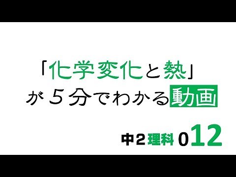 中2理科 化学変化と熱