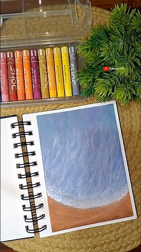 🌊 How to Paint Realistic Ocean Waves in Sketchbook #shorts #drawing #OilPastel #Seascape