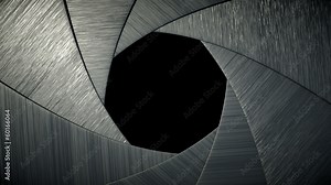Aperture or iris leaves open and close. Alpha