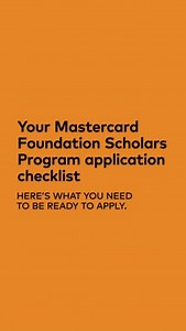 401 reactions · 20 shares | Would you like to become a Mastercard Foundation Scholar? This checklist can help strengthen your application for the Mastercard Foundation Scholars Program and prepare you for the process. For more tips, follow this link: https://ow.ly/Cucj50T4gfM | Mastercard Foundation | Facebook