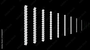 Formation of elements for transition, high definition CGI motion backgrounds ideal for editing, great for luma keying and masking Stock Video