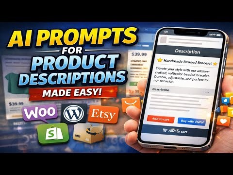 Free AI Prompt Generator Tool for Product Descriptions (WordPress, WooCommerce,Etsy,Shopify & More)