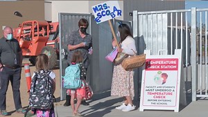 Muroc Joint Unified School District begins for first day of "in person" classes since Covid-19 forced shift to virtual/online classes more than a year ago. District Superintendent highlights new Bailey Elementary building and how the schools prepared for live classroom instruction for the first time in the Covid-19 Era. (US Air Force Video By Harley Huntington and Giancarlo Casem) | Edwards Air Force Base