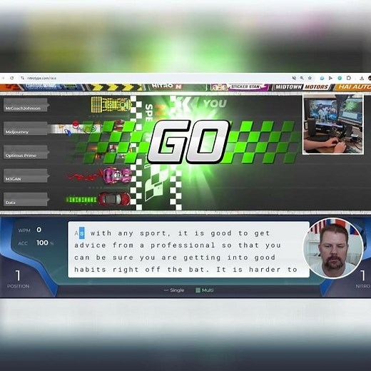 Nitro Type Race ➤ 140 WPM! Can I beat my record ❓