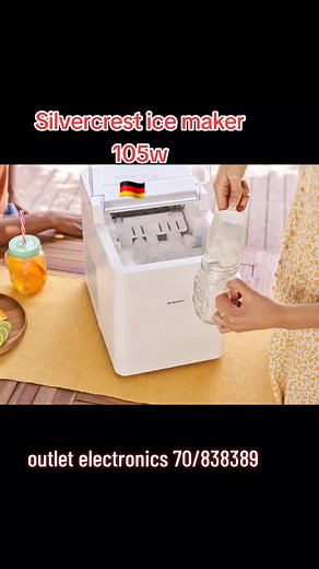 Silvercrest ice maker germany Ice ready in a few minutes - without prior cooling Two sizes of selectable ice Integrated water server 2.1 l no connection to the necessary Movable bath for 800 g of ice Easy to use thanks to the touch control panel 9 large ice in env. 9 min 9 smaller ice in env. 7 min 11-12 kg of ice in v. 24 hours to order whatsup/direct #outletelectronics#outlet#awada#silvercrest#icemaker#ice#beirut#awada