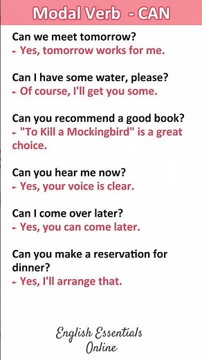 CAN - Questions and Answers | English Conversation Practice | Learn English