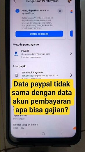 Do your PayPal data and your payment account data have to be the same? See the explanation #payme...