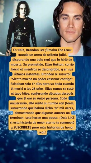 ¡Murió en sus brazos y sus últimas palabras la marcaron! El trágico final de Brandon Lee