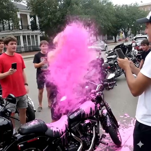 TikToker Filmed Himself Pouring Paint on Bikers' Motorcycles Just For ViewsTyler Morrison, 22 years old with bleached tips and 847K TikTok followers, was livestreaming the whole thing."What's up, Ty Gang! Today we're teaching these old bikers that gas-guzzling motorcycles are killing our planet!"He held up a gallon of pink house paint, grinning at his phone camera while his friend Jordan filmed from another angle.The seven motorcycles belonged to members of the Desert Eagles MC, who were inside 