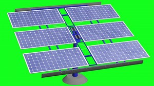 Download Solar panels rotation on green screen background Free video for free