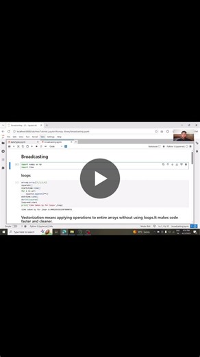 #datascience #numpy #python #learninginpublic #machinelearning #broadcasting #vectors | Sahil Arora