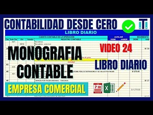 ✏📚 Monografía Contable completa de una empresa comercial Excel | Contabilidad desde cero VIDEO 24