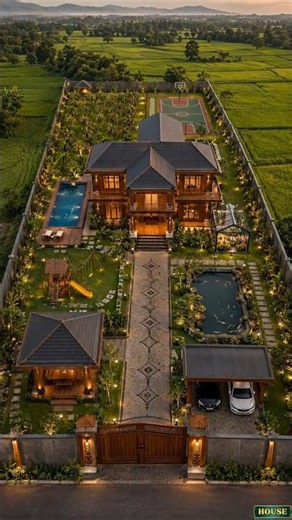 Luxury Teak Wood House Build Timelapse | Modern Dream Home Completed