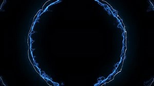 Blue Electric Energy Circle Reveal Animation