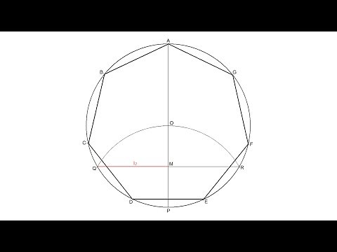 Regular heptagon inscribed in a circle