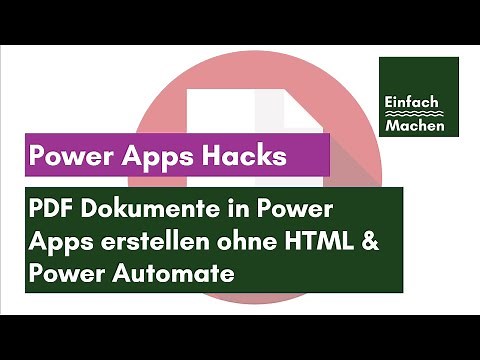 Power Apps Hacks | PDF Dokumente in Power Apps erstellen ohne HTML & Power Automate