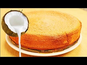 Coconut milk cake recipe! Fluffy coconut cake! Easy steps for guaranteed taste!