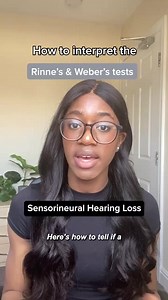 How to interpret Rinne's and Weber's 👂 Watch this to learn the findings of a patient that has sensorineural hearing loss. Don't forget to follow Geeky Medics for more videos #geekymedics #meded #medschool #medicalstudent #medstudent #osce #clinicals #clinicalskills #usmle #premed #premedlife #paces #usmle #nursing #nursingschool #nursingstudent #physicianassociate #pastudent #paramedic #acp #anp #advancedpractitioners #hearingloss #rinnes #webers | Geeky Medics