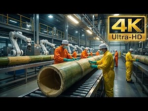Inside the 100,000 LB Bamboo Textile Factory – The HYPNOTIC Turning Grass into Fabric (Full Process)