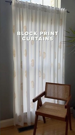 These DIY Block Print Curtains Are Easy to Make & SO Cute! #diy #howto