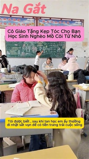 Kind Teacher Gives New Hair Clip to Orphaned Student, Touching the Entire Class.