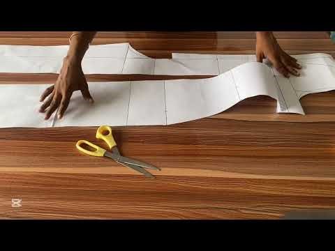 How to Cut and Sew a Cut-Together wide leg Jumpsuit with V-Neckline and pockets | Beginner Friendly