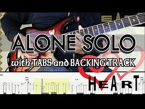 HEART | ALONE GUITAR SOLO with TABS and BACKING TRACK | ALVIN DE LEON (2019)