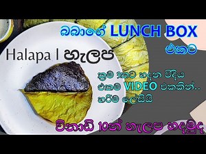 Halapa l හැලප විනාඩි 10න් හදමුද? ක්‍රම 3කට හැලප...so easy #kidslunchboxspecial