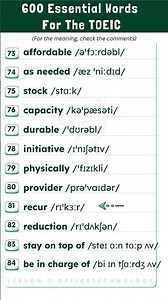 (73-84) 600 Essential Words For The TOEIC Lesson 7 - Office Technology #shorts #toeic #vocabulary