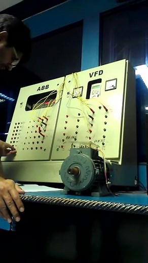 ABB plc with VFD drive interface to control motor speed & direction