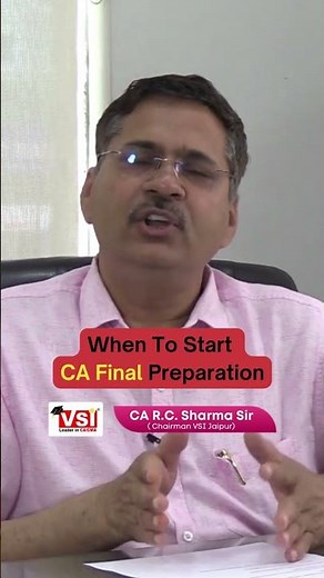 When To Start The Preparation For The CA Final Exams | By CA RC Sharma Sir