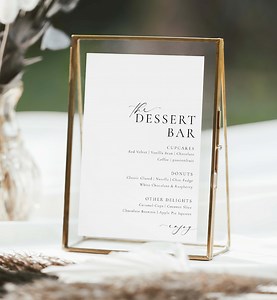 Printable Dessert Bar Sign, Minimalist Wedding Dessert Table Sign, Sweet Station Sign, Wedding Signage, Ellesmere - Etsy