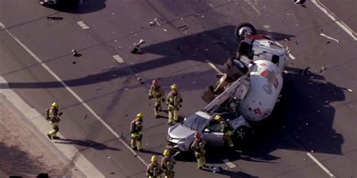 Loop 101 Agua Fria reopens after crash involving overturned propane truck